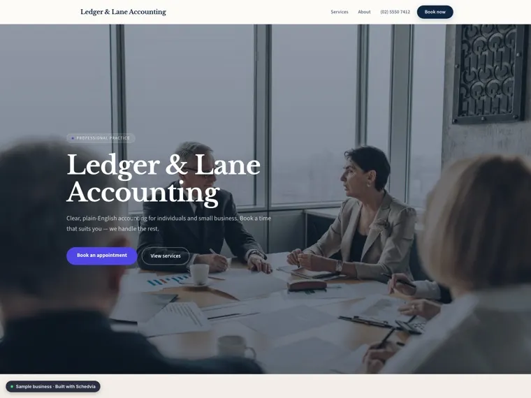 The Ledger & Lane Accounting demo site