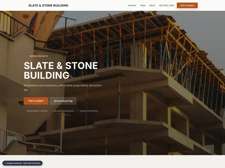 The Slate & Stone Building demo site