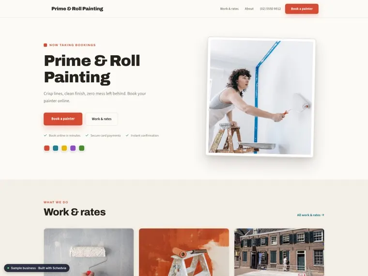 The Prime & Roll Painting demo site