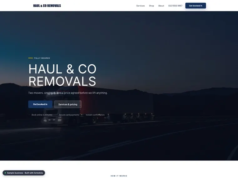 The Haul & Co Removals demo site