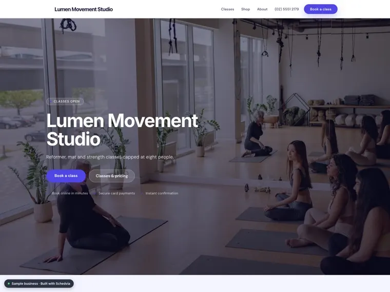 The Lumen Movement Studio demo site